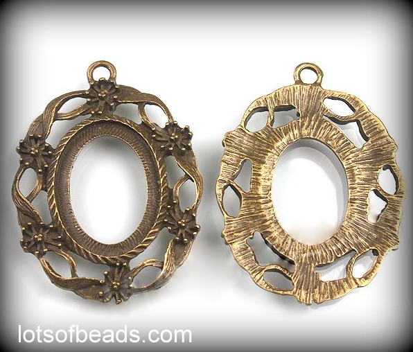 Decorative Bronze Cabochon setting